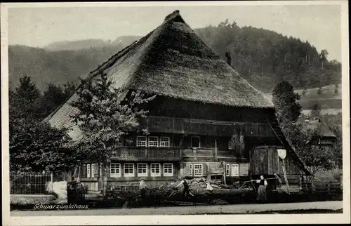 Ak Blick auf ein Schwarzwaldhaus