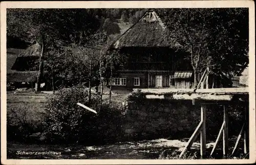 Ak Blick auf ein Schwarzwaldhaus