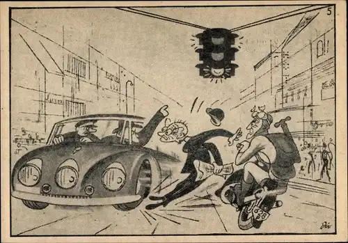 Künstler Ak Autoklub RCS doporucuje, Nenapodobujte Lazara Nehodul, Verkehrsunfall