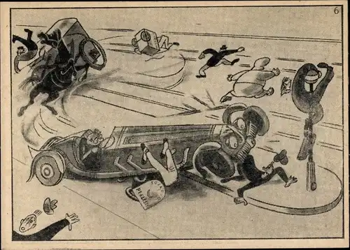 Künstler Ak Autoklub RCS doporucuje, Nenapodobujte Lazara Nehodul, Verkehrsunfall