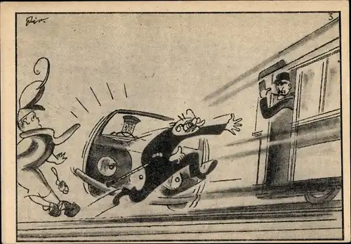 Künstler Ak Autoklub RCS doporucuje, Nenapodobujte Lazara Nehodul, Verkehrsunfall