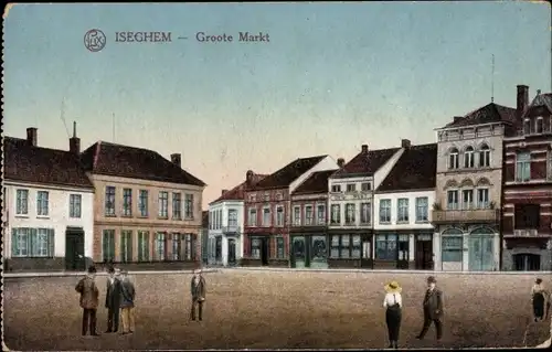 Ak Izegem Iseghem Westflandern, Groote Markt