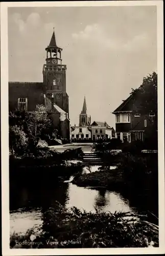 Ak Bodegraven Südholland, De Vijver en Markt