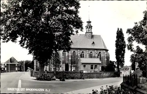 Ak Broekhuizen Limburg Niederlande, Kerk