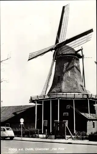 Ak Koog aan de Zaan Nordholland Niederlande, Oliemolen Het Pink