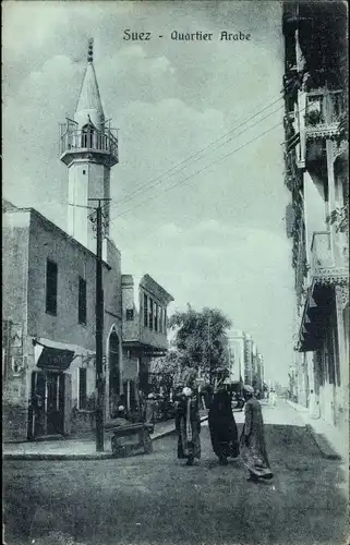 Ak Suez Ägypten, Quartier Arabe