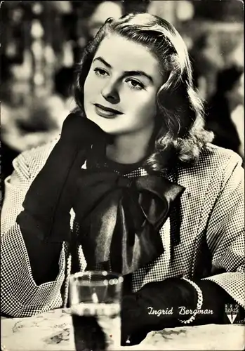 Ak Schauspielerin Ingrid Bergman, Portrait
