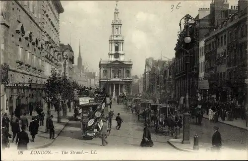 Ak London City England, The Strand