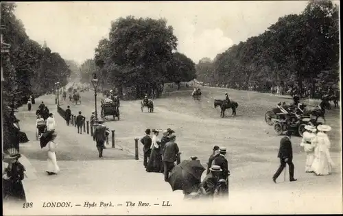 Ak London City England, Hyde Park, The Row
