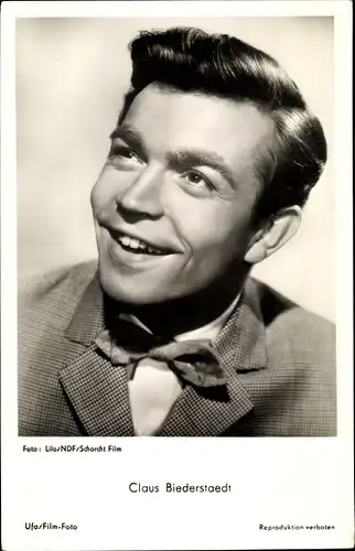Ak Schauspieler Claus Biederstaedt, Portrait