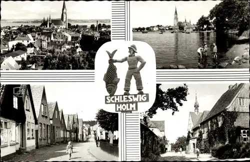 Ak Holm Schleswig an der Schlei, Ortsansicht, Straßenpartie