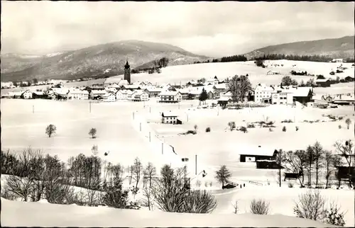 Ak Drachselsried in Niederbayern, Gesamtansicht, Winter