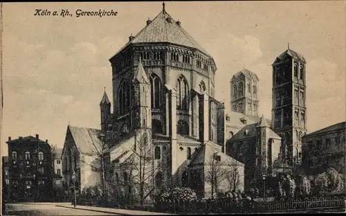 Ak Köln Rhein, Außenansicht der Gereonkirche
