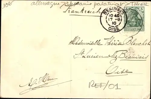 Ak Trier an der Mosel, Moselfähre