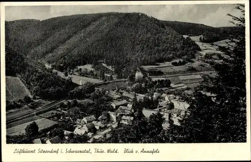 Ak Sitzendorf in Thüringen, Blick vom Annafels