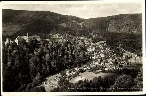 Ak Schwarzburg Thüringen, Blick von der Anna Luisenhöhe