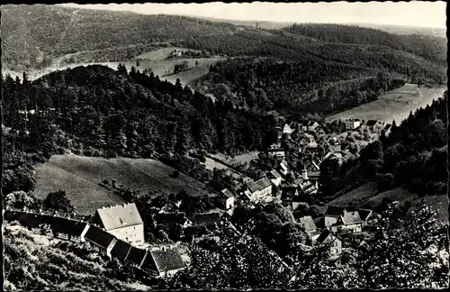 Ak Bad Grund im Harz, Blick vom Hübichenstein