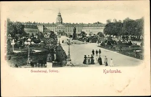 Ak Karlsruhe in Baden, Grossherzogl. Schloss