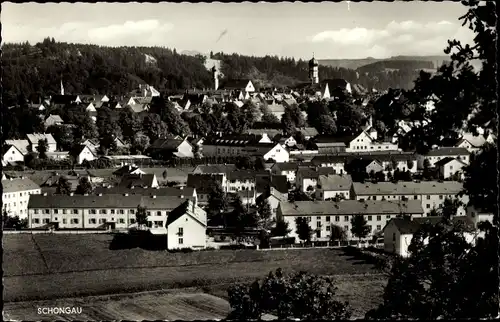 Ak Schongau in Oberbayern, Partie vom Ort, Kirche