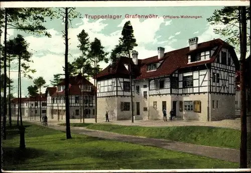 Ak Grafenwöhr in der Oberpfalz Bayern, Truppenlager, Offizierswohnungen