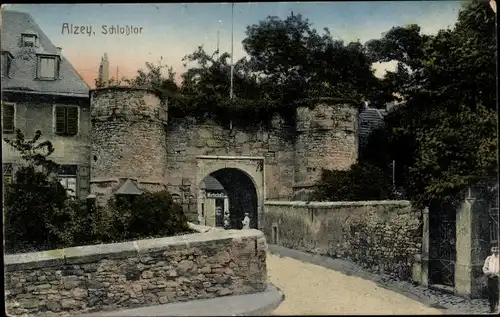 Ak Alzey in Rheinhessen, Schloßtor