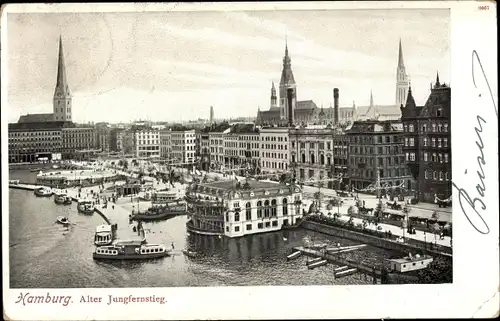 Ak Hamburg Mitte Neustadt, Alter Jungfernstieg