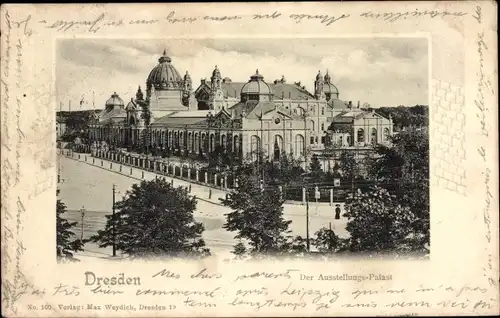 Ak Dresden Altstadt, der Ausstellungs-Palast