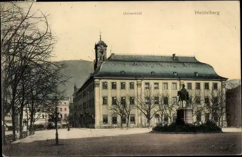 Ak Heidelberg am Neckar, Universität, Denkmal