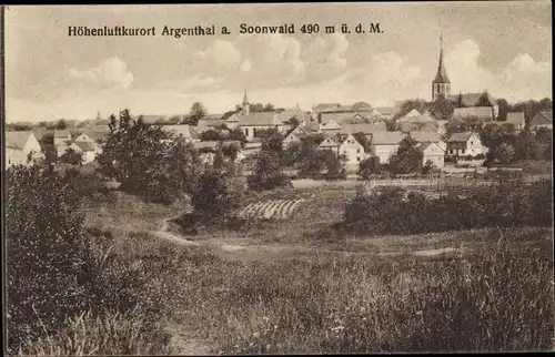 Ak Argenthal im Hunsrück, Blick zum Ort