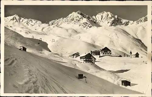 Ak Hochsölden Sölden in Tirol, Berghotel Hochsölden und Haus Maria mit Skilift, Hochsölden, Rotkogel