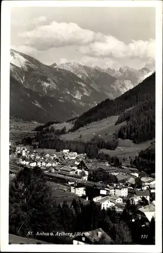 Ak Sankt Anton am Arlberg Tirol Österreich, Panorama mit Arlberg