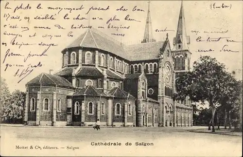 Ak Saigon Cochinchine Vietnam, Cathedrale