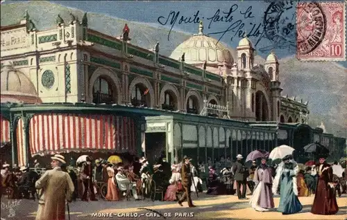 Künstler Ak Monte Carlo Monaco, Cafe de Paris, elegante Damen, Tuck 764 21