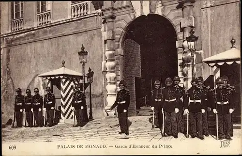 Ak Monaco, Palais du Prince, Garde d'Honneur, Wachen
