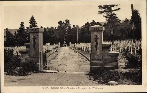 Ak Hohrodberg Elsass Haut Rhin, Cimetiere Francais du Wettstein