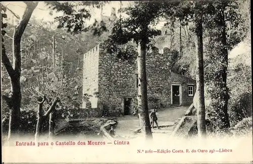 Ak Sintra Cintra Portugal, Entrada para o Castello dos Mouros