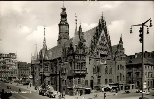 Ak Wrocław Breslau Schlesien, Rathaus