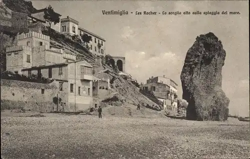 Ak Ventimiglia Liguria, Les Rocher, Lo scoglio alto sulla spiaggia del mare