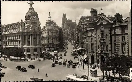 Ak Madrid Spanien, Calle de Alcalá, Avenida de José Antonio