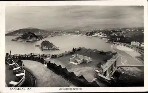 Ak Donostia San Sebastian Baskenland, Vista desde Igueldo