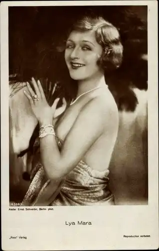 Ak Schauspielerin Lya Mara, Portrait