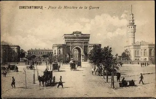 Ak Konstantinopel Istanbul Türkei, Place du Ministère de la Guerre