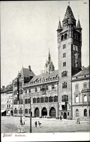 Ak Basel Bâle Stadt Schweiz, Rathaus