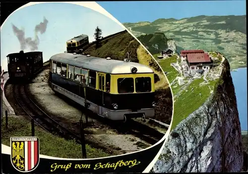 Ak Schafberg im Salzkammergut in Salzburg, Zahnradbahn, Berghotel, Schutzhütte