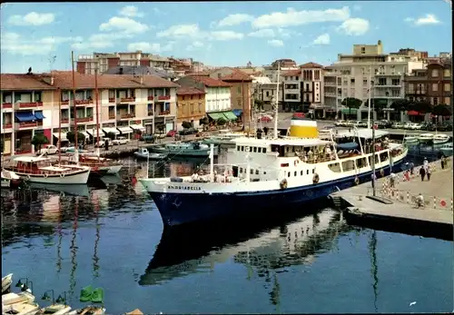 Ak Grado Friuli Venezia Giulia, Hafen mit MS Ambriabello