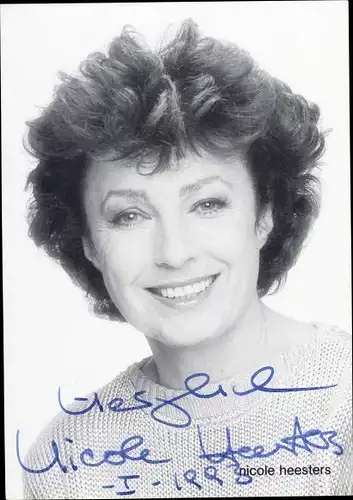 Ak Schauspielerin Nicole Heesters, Portrait, Autogramm
