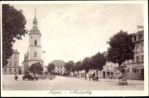 Ak Triptis in Thüringen, Marktplatz