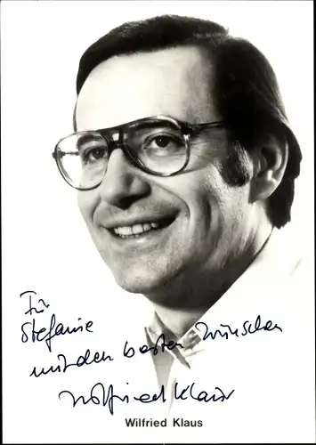 Ak Schauspieler Wilfried Klaus, Portrait, Autogramm