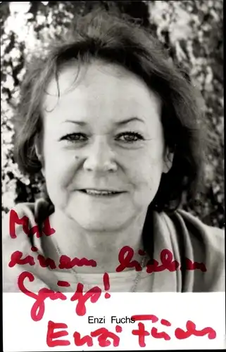 Ak Schauspielerin Enzi Fuchs, Portrait, Autogramm