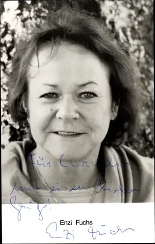 Ak Schauspielerin Enzi Fuchs, Portrait, Autogramm